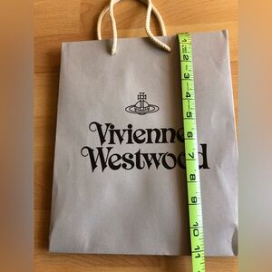 Vivienne Westwood Light Gray Paper Tote with Black Logo